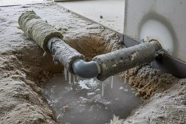 Причины промерзания водопроводных труб зимой