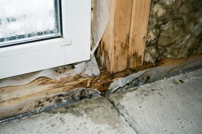 Негерметичные примыкания пароизоляции к окнам и перекрытиям