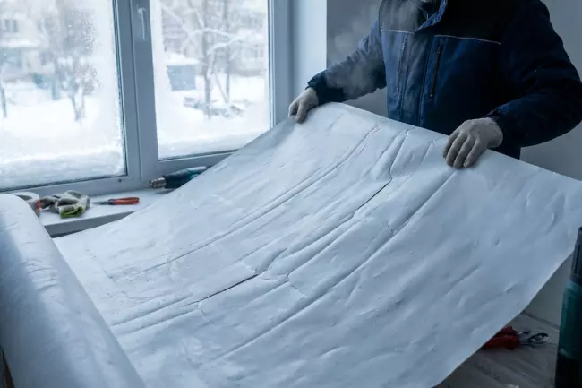 Монтаж натяжного потолка зимой: риски ПВХ