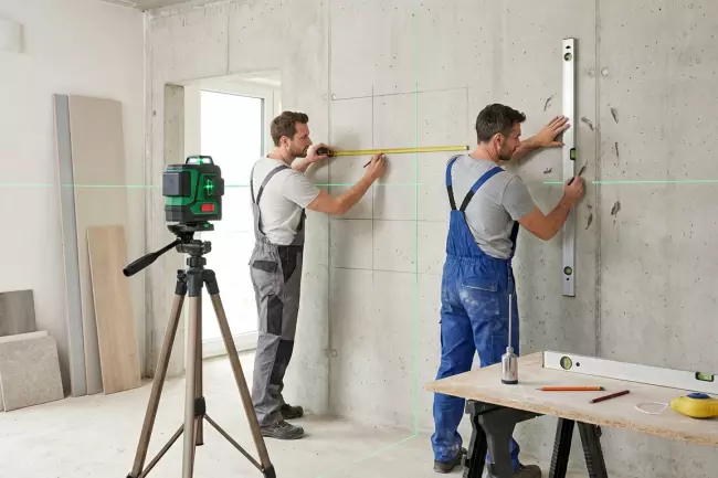 Разметка стен под плитку и панели