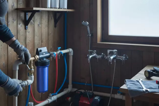 Слив воды и защита коммуникаций бани зимой