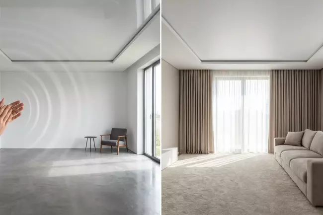 Натяжной потолок и акустика помещения