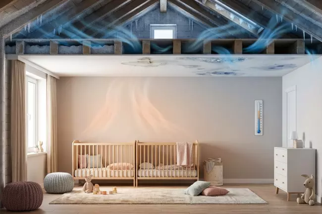 Потолочные материалы для микроклимата детской комнаты