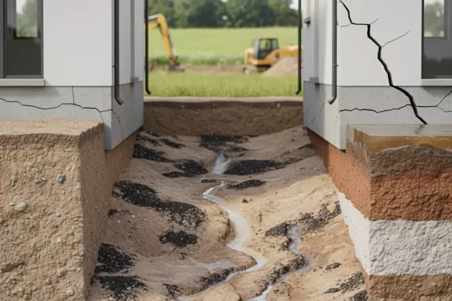 Типы грунтов и осадка дома