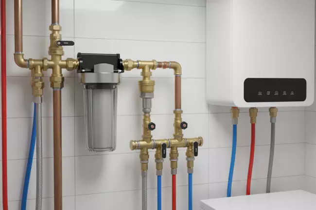 Установка редуктора давления воды после ввода