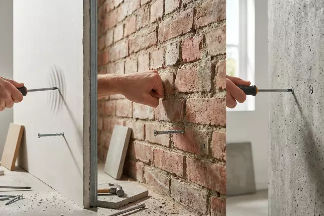 Определение материала стен по звуку и крепежу