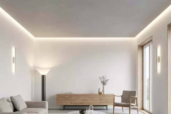 Освещение для визуального увеличения высоты потолка