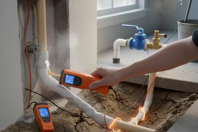Безопасное оттаивание скрытых водопроводных труб