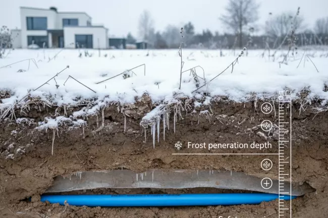 Расчет глубины промерзания грунта для водопровода