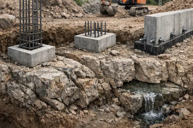 Скальный грунт и выбор фундамента