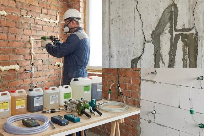 Инъекционные материалы для заполнения пустот стен