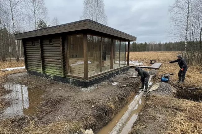 Грунтовые воды и дренаж при строительстве бани