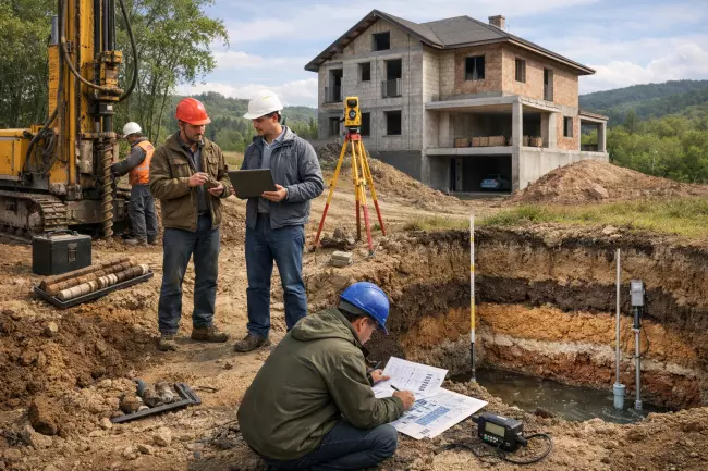 Геология участка и расчёт несущей способности грунта