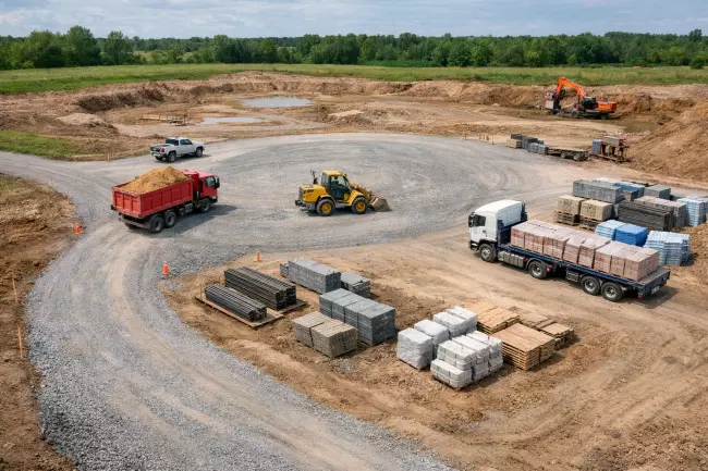 Организация временных подъездов и площадок