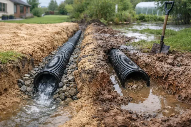 Ошибки дренажа участка без учёта грунта