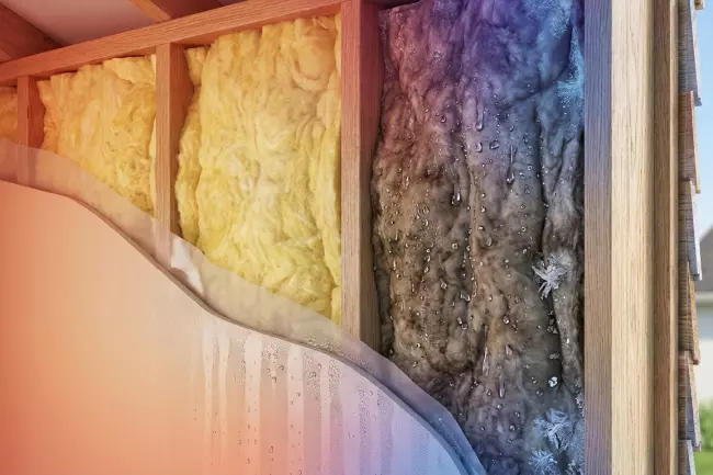 Намокание утеплителя без пароизоляции, падение теплоизоляции