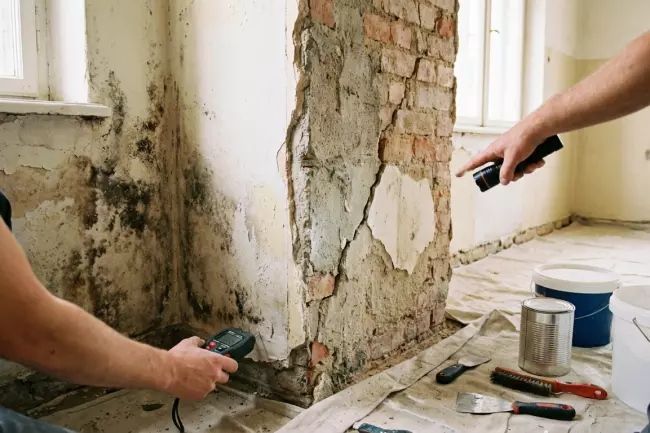 Подготовка стен перед внутренним утеплением