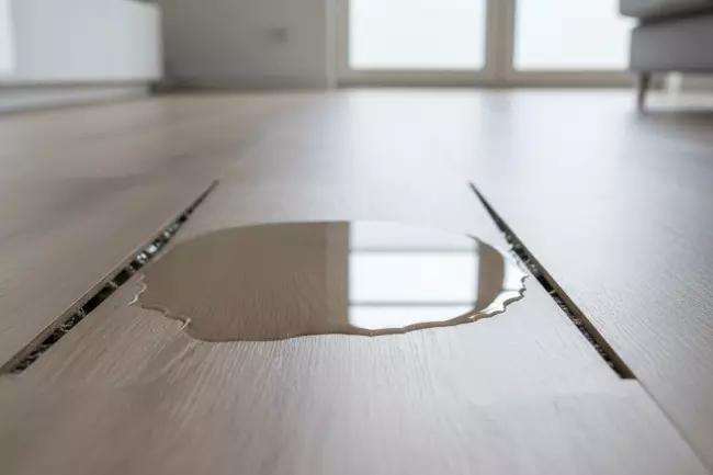 Вздутие ламината из-за влаги после укладки