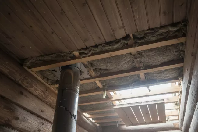 Теплопотери бани через потолок и чердак