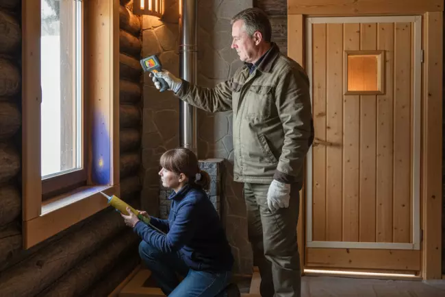 Проверка утепления бани и устранение щелей