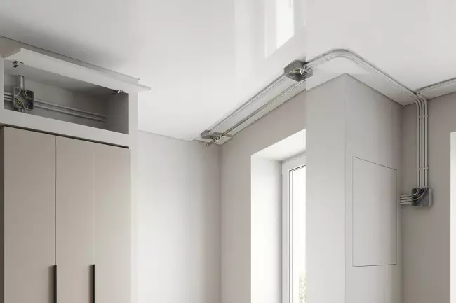 Доступные распределительные коробки под натяжным потолком