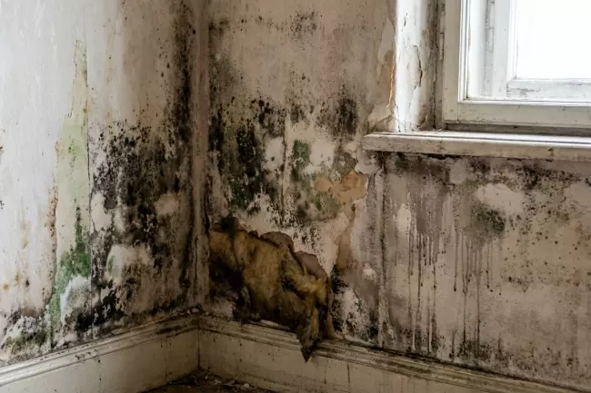 Разрушение стен из-за сырости и грибка