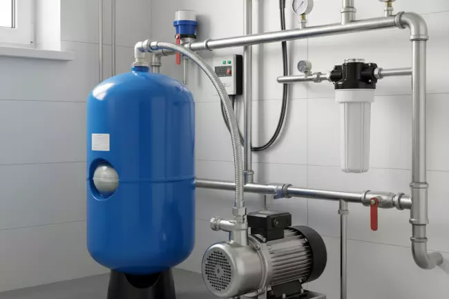 Гидроаккумулятор для защиты насоса в водоснабжении