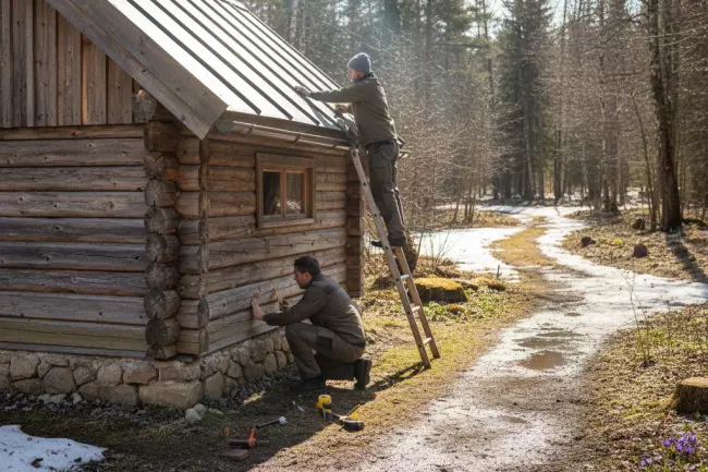 Сезонный уход за баней: план работ