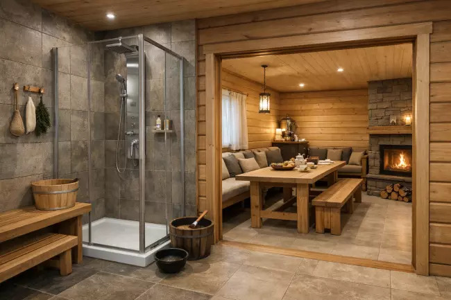 Оптимальные размеры моечной и комнаты отдыха бани