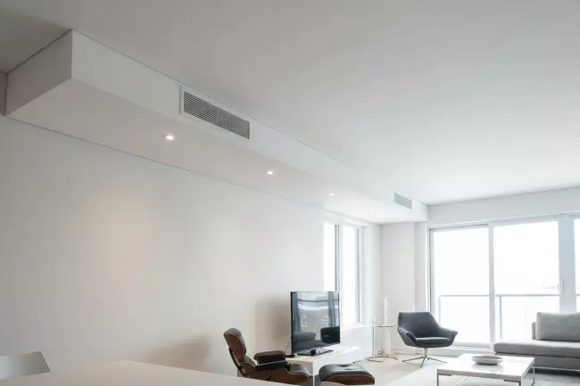 Скрытая прокладка вентиляционных каналов в натяжном потолке