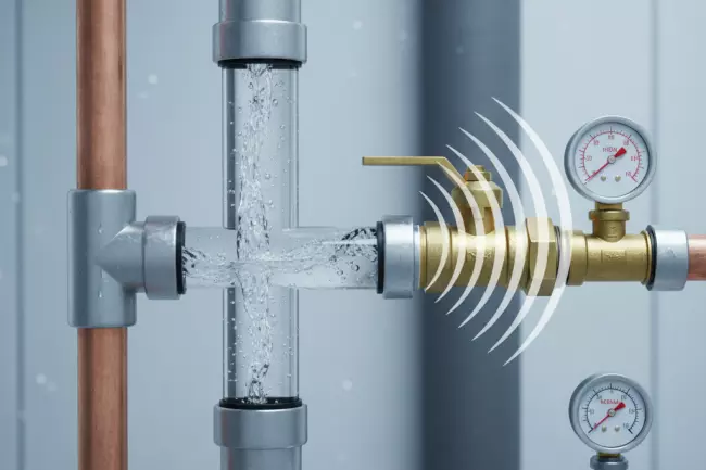 Свист и гул труб из-за давления воды