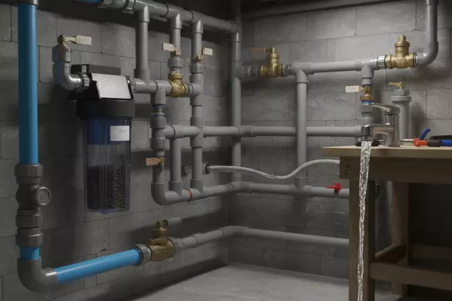 Потери напора воды из-за труб и фильтров