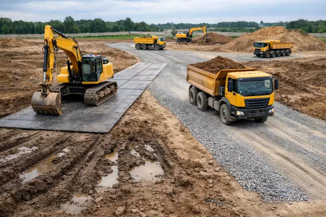 Защита грунта от уплотнения тяжёлой техникой