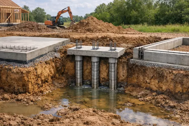 Фундаменты на глинистом грунте: пучение, УГВ, риски