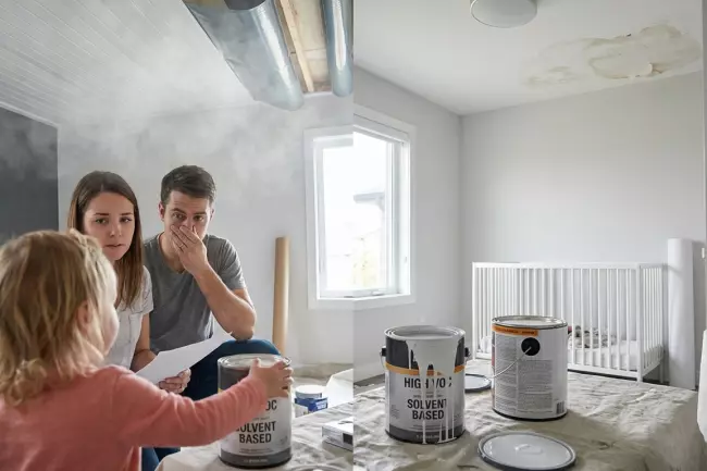 Безопасные материалы потолка в детской комнате