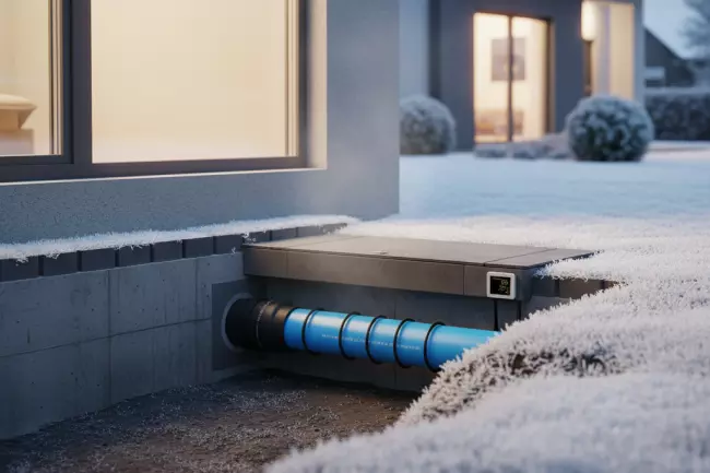 Прокладка водопровода выше глубины промерзания грунта