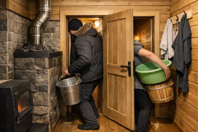 Ошибки планировки бани: проходы и двери