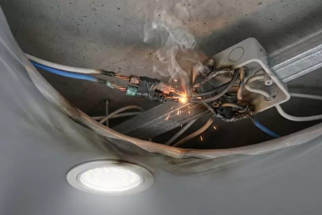 Правильная укладка проводов под натяжным потолком