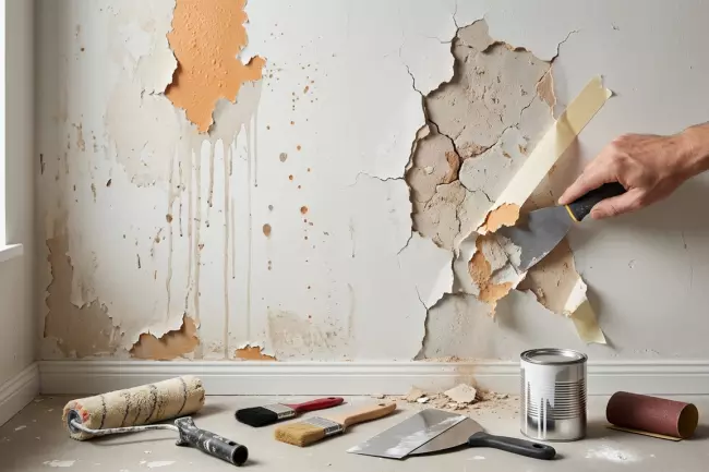 Ошибки подготовки стен под покраску без штукатурки