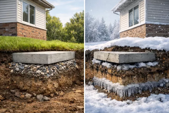 Грунт, вода и глубина промерзания фундамента