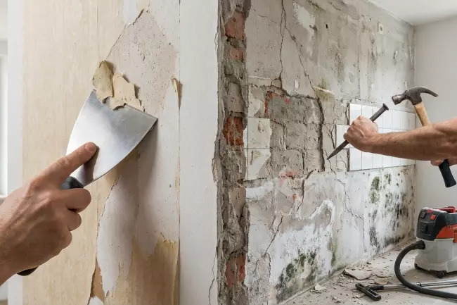 Подготовка стен под гидроизоляцию квартиры
