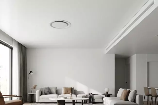 Скрытие воздуховодов в натяжном потолке