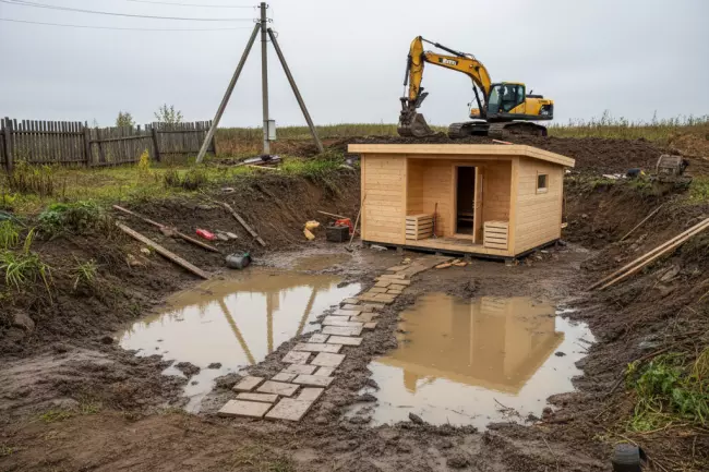 Выбор места для бани на участке