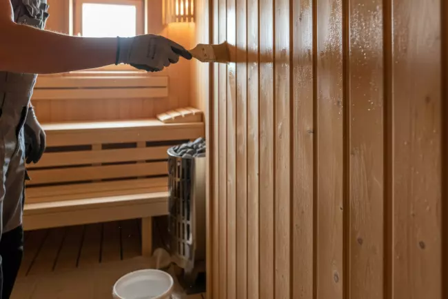 Уход за древесиной бани летом при влажности