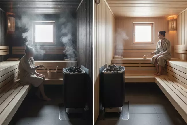 Влияние объёма парилки на влажность пара