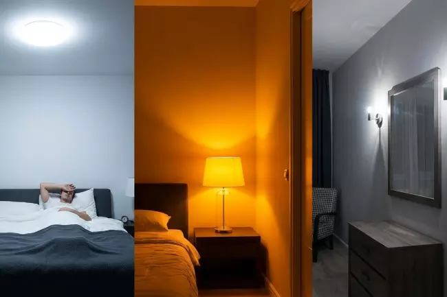 Освещение потолка спальни: яркость, температура, размещение