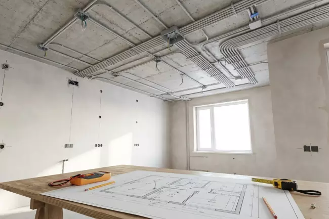 Правильная скрытая проводка под натяжным потолком