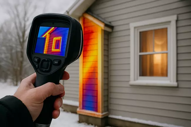 Ошибки утепления и теплопотери: тепловизионная диагностика