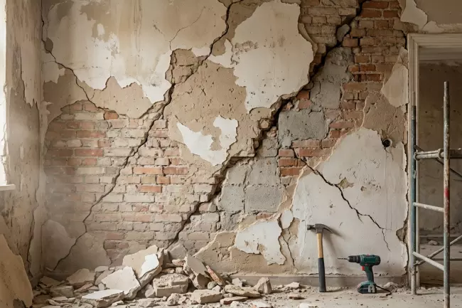 Осыпаются стены: причины и укрепление штукатурки