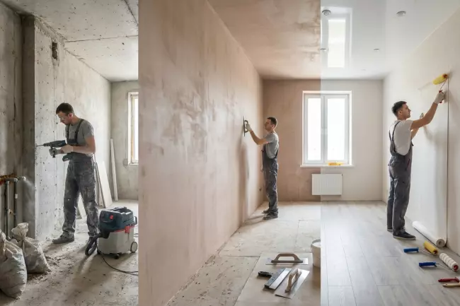 Оптимальный порядок ремонта: потолок после обоев